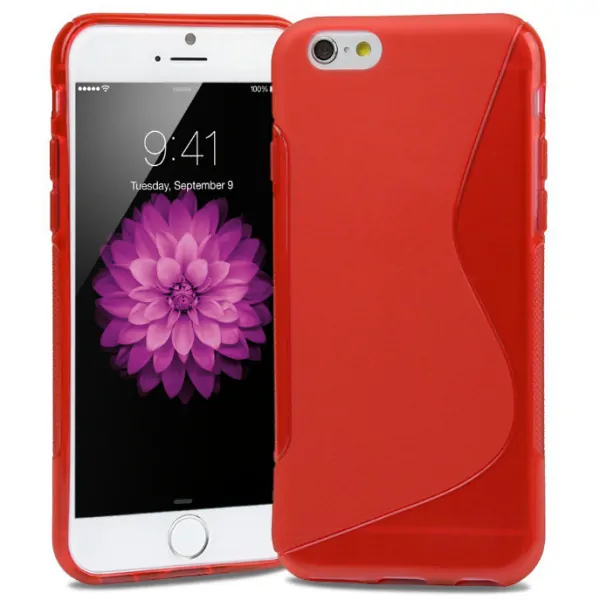 ip6-sline-red S-Line TPU cover til iPhone 6 Plus/6S Plus. Rød. -