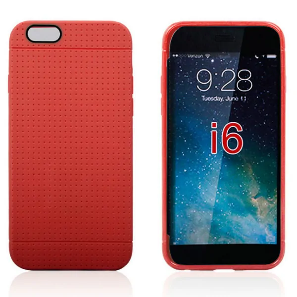 ip6-tpusoft-red iPhone 6/6S soft TPU cover. Rød. -