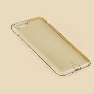 Baseus 0.7mm Slim Gel Cover til iPhone 7 / 8. Gennemsigtig gold. -