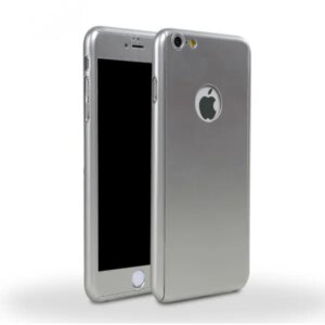 Full body cover til iPhone 7 / 8. Inkl skærmbeskyttelse. Silver. -