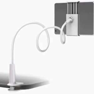 Fleksibel universal mobil & tablet bordholder. 70 cm arm. Hvid. -