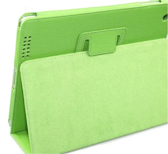 ipad-leatherstand-green Lædertaske /-holder til iPad Air 2 & iPad Pro 9,7". Grøn. -