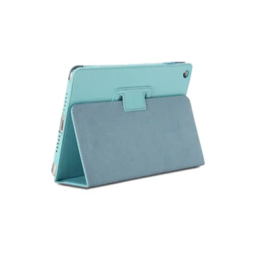 ipad-leatherstand-lightblue7 Lædertaske /-holder til iPad 2/iPad 3/iPad 4. Lyseblå. -