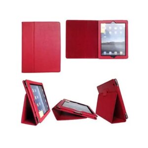 Lædertaske /-holder til iPad Air 2 & iPad Pro 9,7â. Rød. -