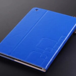 Flot "graveret" cover til iPad. Printing Grain. Blå. -