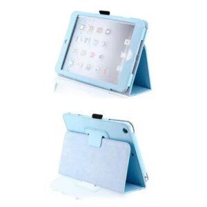 Lædertaske /-holder til iPad Mini. Blå. -