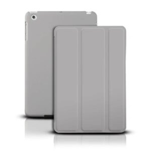iPad Mini Smart cover i læder.Beskytter både for-& bagside. Grå. -
