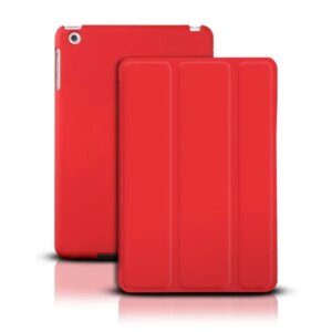 iPad Mini Smart cover i læder.Beskytter både for-& bagside. Rød. -