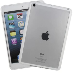 iPad Mini mat transparent bumpercover. Hvid. -
