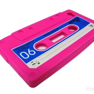 iPhone 4 / 4S Retro Cover. Silikone kassettebånd. Hot pink. -