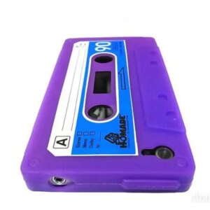 iPhone 4 / 4S Retro Cover. Silikone kassettebånd. Lilla. -