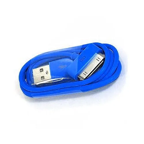 iphone-datakabel-darkblue USB Data-/ladekabel til iPhone, iPad, iPod mm (30-pin stik). 1 meter. Mørkeblå -