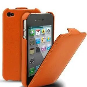 Melkco lædercover til iPhone 4 / 4S. Orange. -