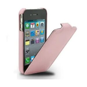 Melkco lædercover til iPhone 4 / 4S. Lyserød. -