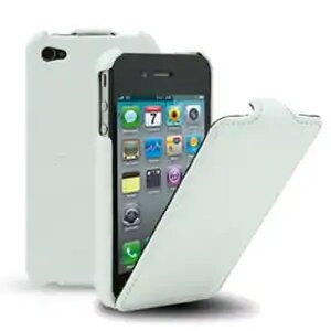 Melkco lædercover til iPhone 4 / 4S. Hvid. -