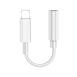 iPhone Lightning Earphone adapter. Lightning til minijack. Hvid. -