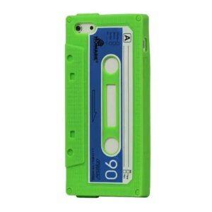iPhone 5/5S/SE Retro Cover. Silikone kassettebånd. Grøn. -