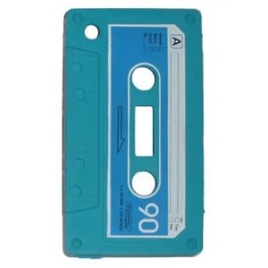 iPhone 5/5S/SE Retro Cover. Silikone kassettebånd. Ocean green. -