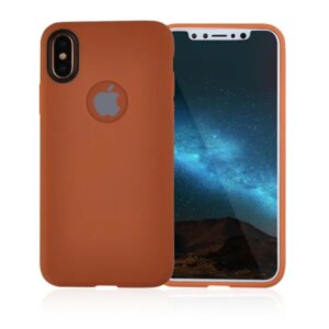 Silikone cover til iPhone X. Brun. -