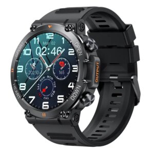 K56PRO Touch Screen Smartwatch. Sejt aktivitetsur med 1.39" IPS-skærm. Sort. -