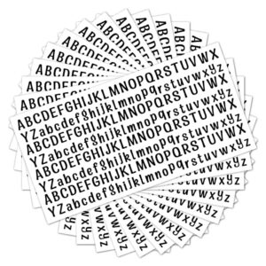 Kreativ og Alsidig Klistermærke Sæt. Store og Små Bogstaver. A til Z. Ensfarvet. -