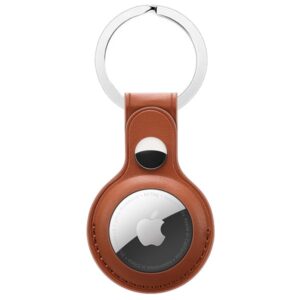 Apple AirTag læder nøglering. Brun. -