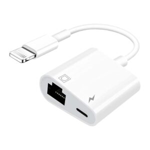 Lightning til Ethernet Adapter  -  Hurtig 10/100Mbps RJ45 LAN Forbindelse til iPhone og iPad -