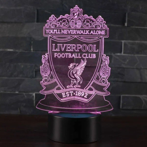 liverpool-3d-lampe Liverpool 3D lampe. Farveskift mellem 7 farver. -