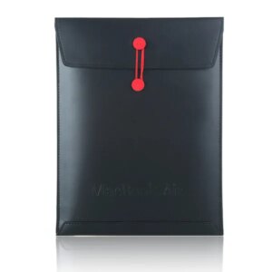 Lækkert læder sleeve til Macbook Air. 11,6" Sort. -