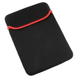 15,4" computer beskyttelses sleeve. Sort med rød indmad. -