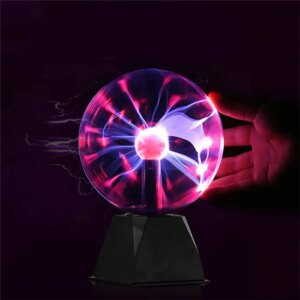 Magisk Plasma Lampe. Reagerer på berøring og lyd! 10cm / 18,5cm. -