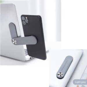 Universal Magnetisk Mobilholder til Montering på Laptop. Lysegrå. -