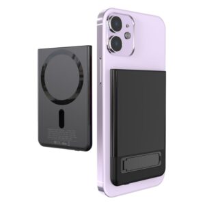 Magnetisk Ultra-Tynd Trådløs Powerbank. 5000mAh, 15W / 20W PD. Sort -