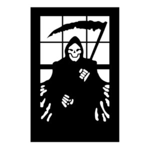 Manden med leen wallsticker. 72x51cm -