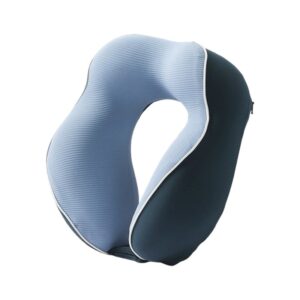 Ergonomisk Memory Foam Nakkepude  -  Rejsepude med Justerbar Komfort og Opbevaringspose (Blå) -