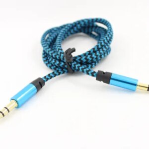 Audiokabel minijack til minijack. Blå. -