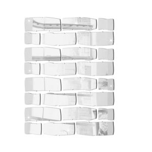 Murstensformede spejle. Unik Spejl Murstensdekoration. Akryl spejl klistermærker. 24 stk. Silver -