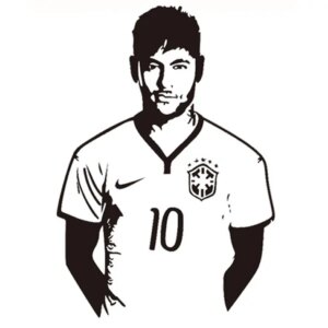 Neymar wallsticker. Flot fodbold wallsticker. 83x58cm. -