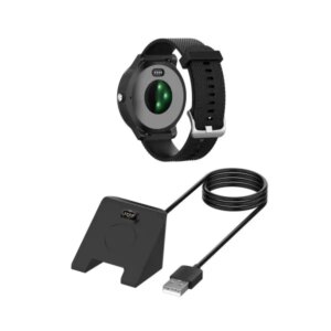 Oplader til Garmin ure. Fenix 5,5X,5S,6,6S,6X mm. Med stander. -