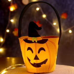 Græskarspand i Filt. Perfekt slikspand til Trick or Treat. NGD-08 -