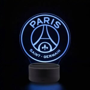 PSG - Paris Saint-Germain 3D lampe. Farveskift mellem 7 farver. -