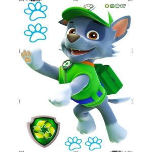 Paw Patrol wallsticker. Rocky. 90x60cm. -