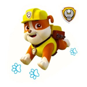 Paw Patrol wallsticker. Rubble. 90x60cm. -
