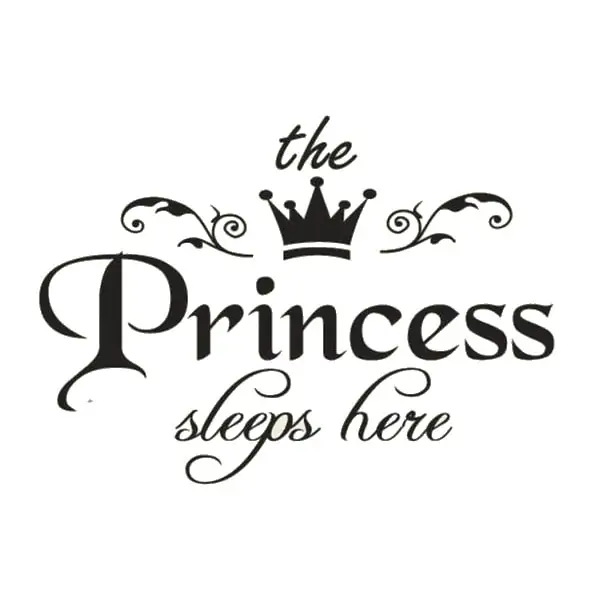princess-sleeps-here The Princess sleeps here. Flot wallsticker til prinsessen. -