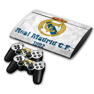 PS3 Super Slim skin til konsol & controllere. Real Madrid. -