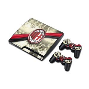 PS3 Slim skin til konsol og to controllere. AC Milan. -