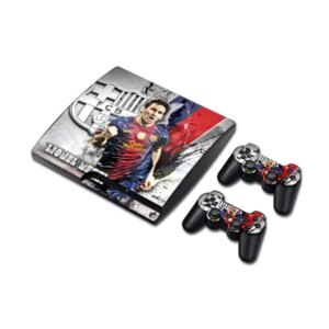 PS3 Slim skin til konsol og to controllere. Messi. -