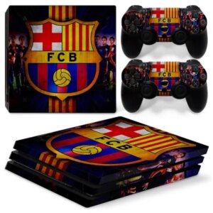 PS4 Pro skin til konsol og to controllere. FC Barcelona. -