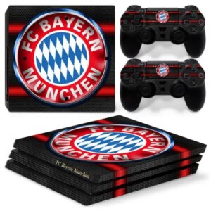 PS4 Pro skin til konsol og to controllere. Bayern Munchen. Sort. -