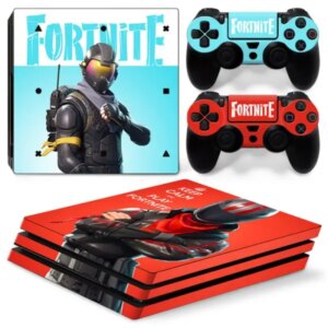 Fortnite PS4 Pro skin til konsol og controllere. Burnout. -